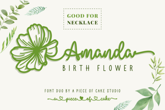 Amanda Birth Flower Duo: A Vintage Script for Modern Projects