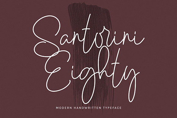 Santorini Eighty: A Script Font for Modern Romance