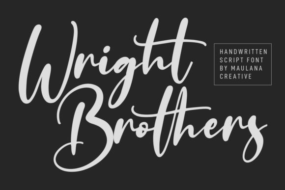 Wright Brothers: Elevate Your Design with This Bold Script